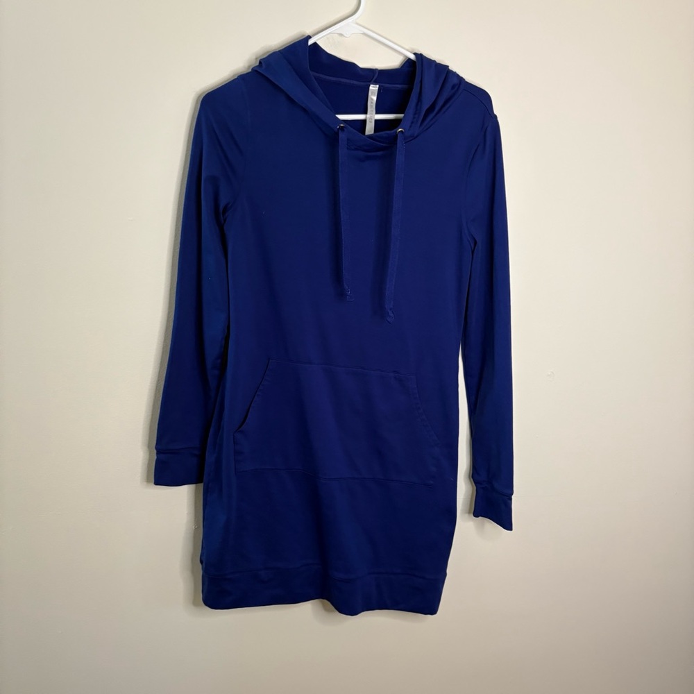 Fabletics Blue Oversized long Sleeve hoodie Sweatshirt XS Soft sporty stretch